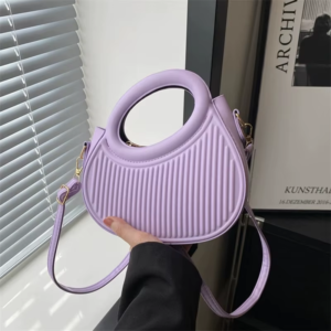 Chic Stripe Design Crossbody Bags for Women Elegant Synthetic Leather Handbag, Purse, Luxury Look Shoulder Bag for Everyday Use
