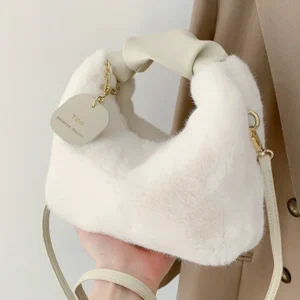 Women Faux Fur Plush Handbags